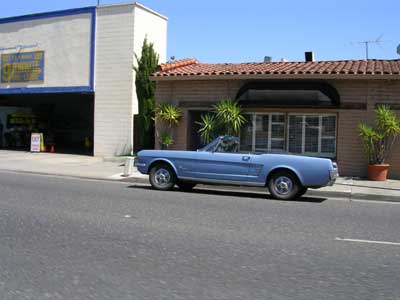 66 Mustang Convertible on El Camino Real