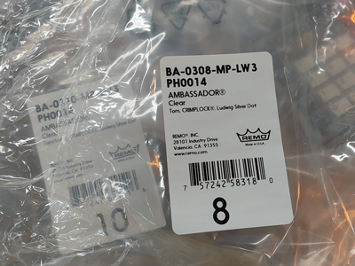 Silver dot head for DIY Amber Toms like Ludwig Vistalite