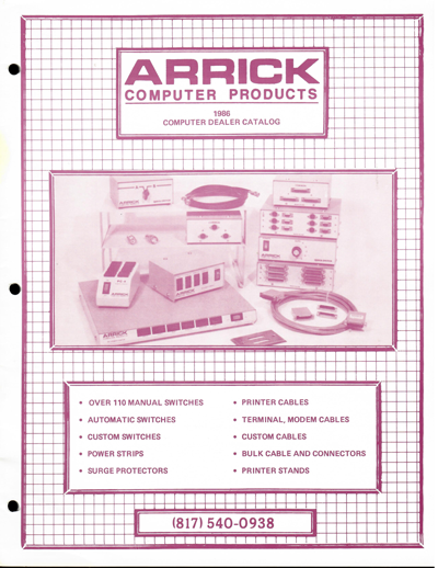 Arrick Computer catalog 1986