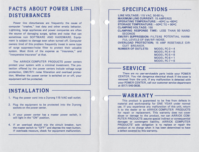Arrick Computer Power Centers