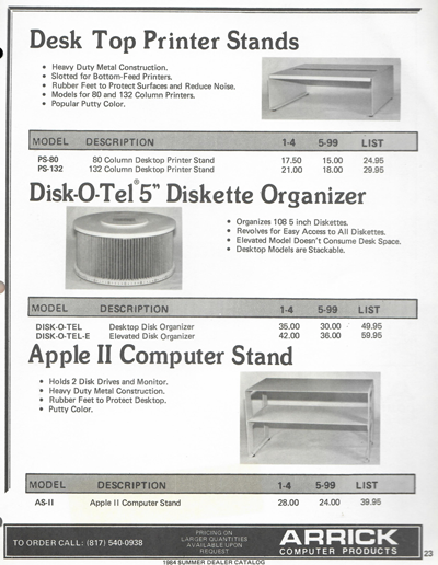 Arrick Products printer stands