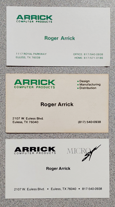 Roger business card