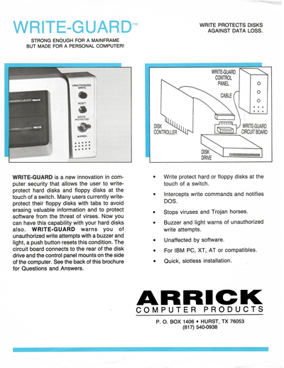 Arrick Computer Write-Guard