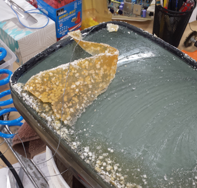 Monitor cataract glass removal