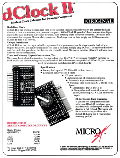 Microsync dClock brochure