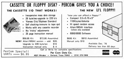 Percom LFD floppy drive