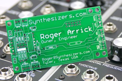 Synthesizer.com Roger Arrick business card