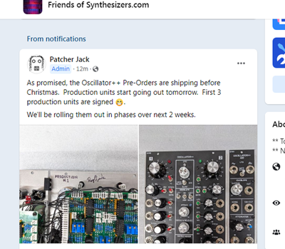 Synthesizer.com Q169 Oscillator++